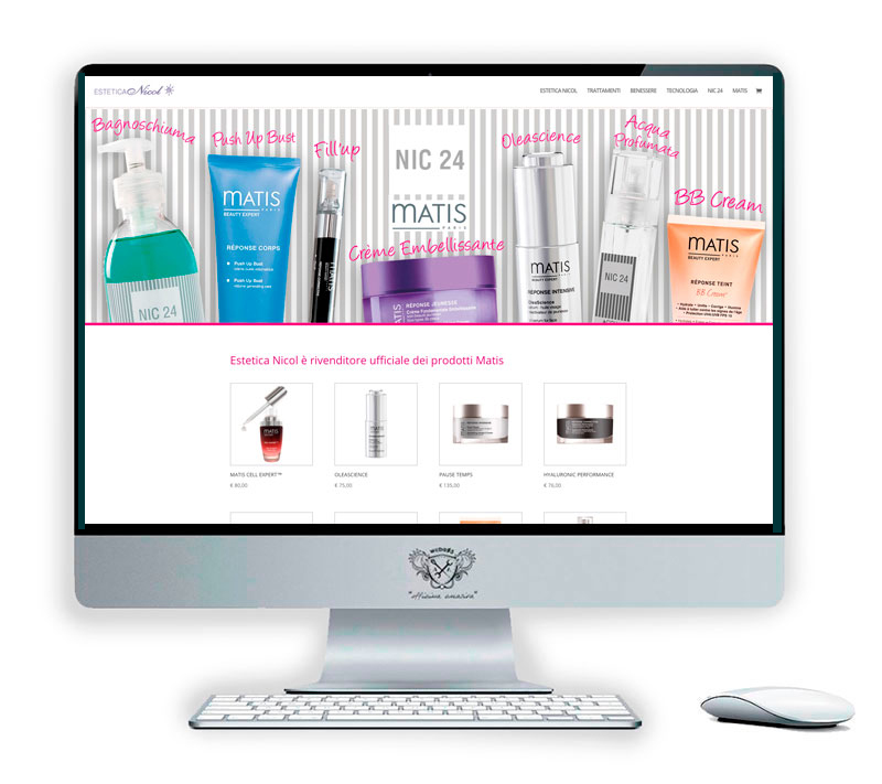 E-commerce prodotti estetic Matis | weba05